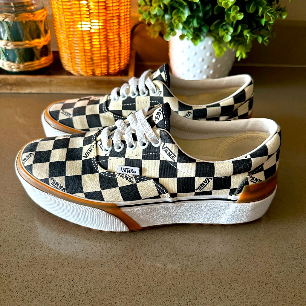 Rare!! Vans Era Stacked Checkerboard Sneaker